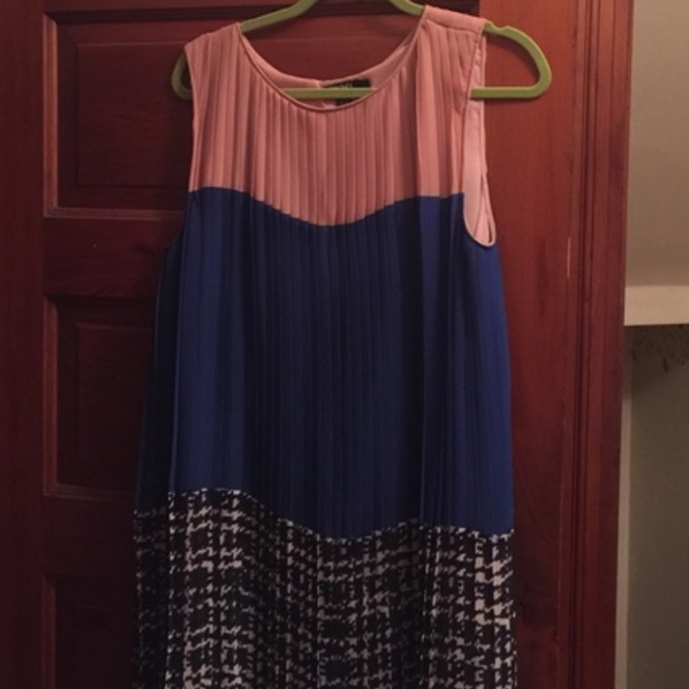 DKNY chiffon pleated dress